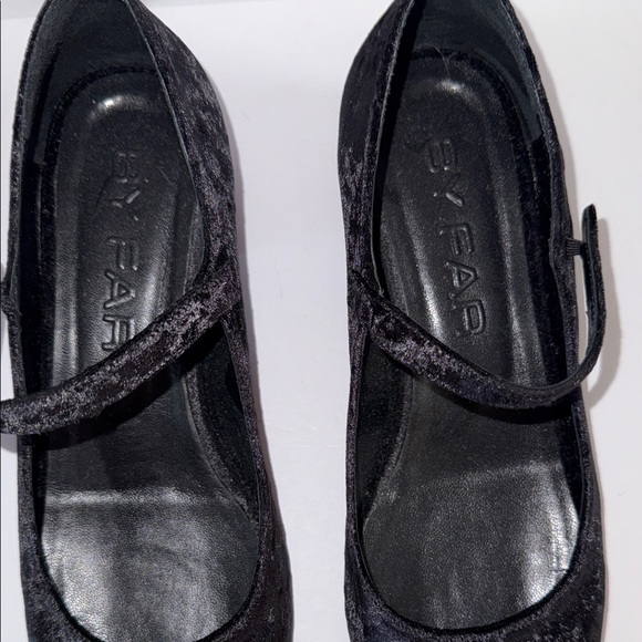 BY FAR Made in Portugal Black Velvet Mary Jane Flats Shoes Women’s Size 39 - Picture 5 of 7